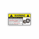 Funny Mustang Nuts Extreme Horsepower Warning  Sticker (Peel N' Stick)